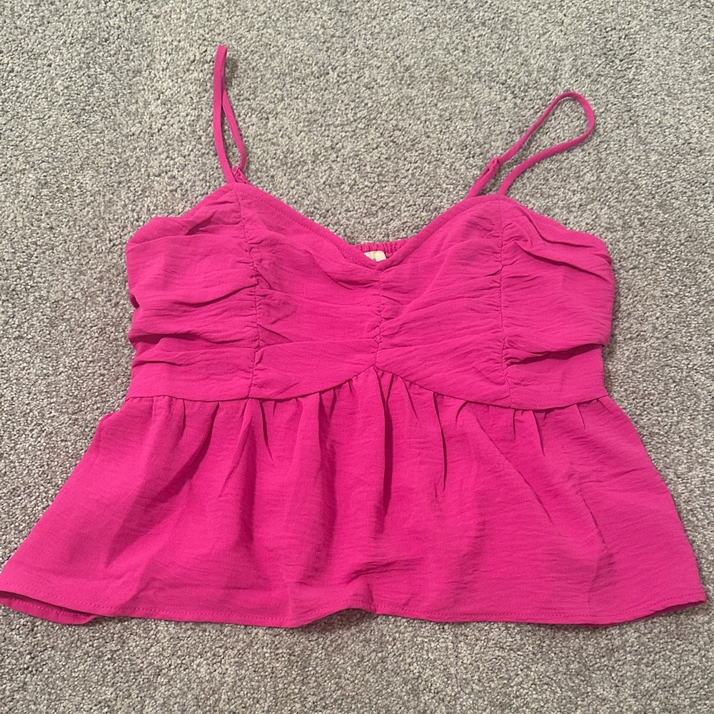 Pink Ruched Women's Top